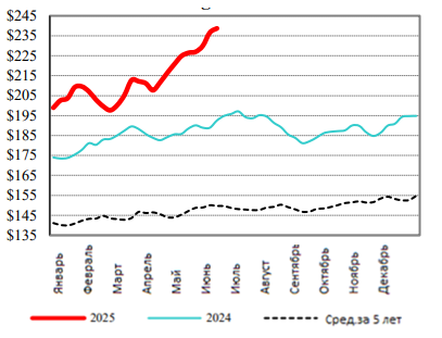 США: Обзор рынка КРС за 25 неделю от 23 июня 2025 года