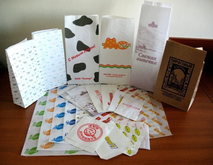 фотография продукта Пищевые бумажные пакеты с логотипом.