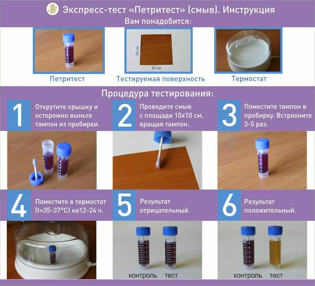 экспресс тест  смыв на колиформы бгкп в Саратове и Саратовской области 4